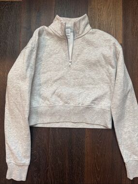 Grey quarter zip sweatshirt